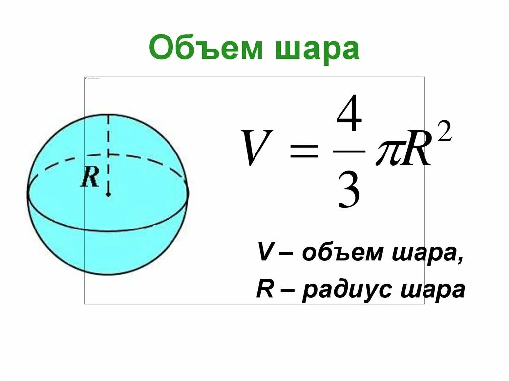 Шар формулы площади и объема. Формула нахождения объема шара. Формула нахождения объема шара по диаметру. Формула измерения объёма шара. Формула вычисления объема шара.