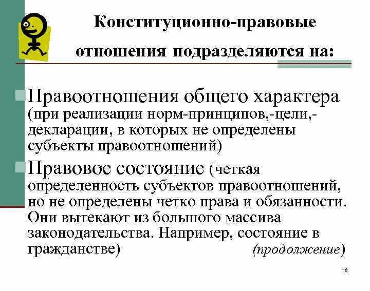 Классификация конституционно-правовых отношений. Правовые отношения подразделяются на. Виды правоотношений с примерами. Конституционно правовые отношения общего характера. Классификация субъектов финансовых правоотношений.