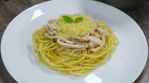 Паста с кальмарами в сливочном