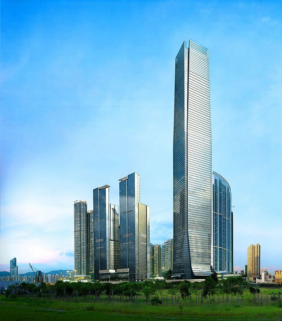 International Finance Centre Tower Гонконг. Башня Скай Билдинг. \Mporis skyscraper Awards "небоскреб года". Красивые высотные здания.