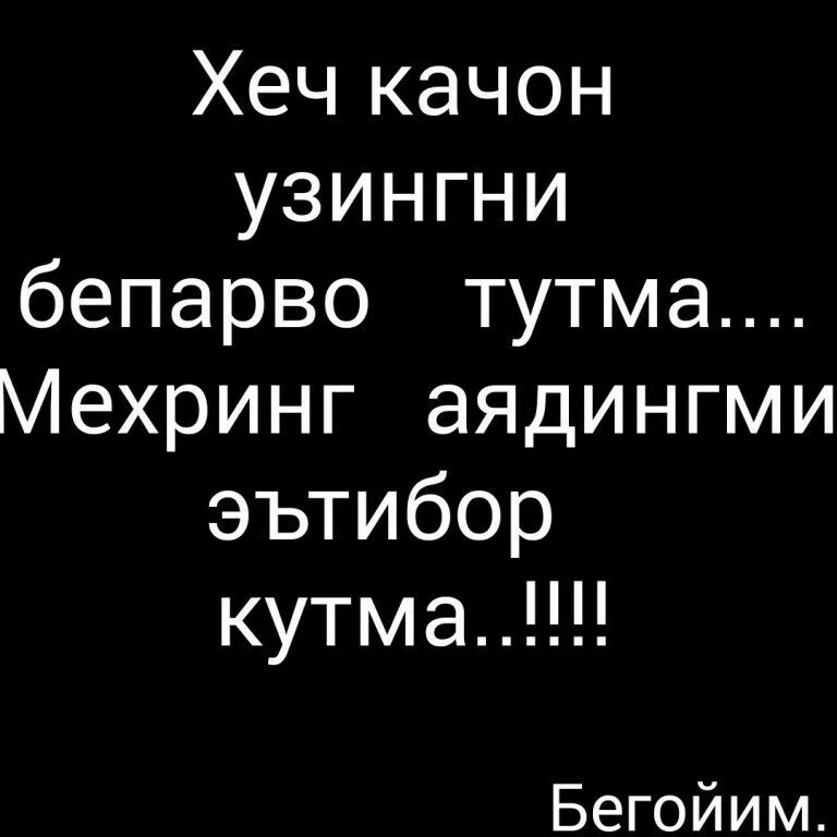 Хеч качон таслим булма. Хеч качон. Ери Бепарво. Узингни Осмон тутма. Хеч качон Ишонма.