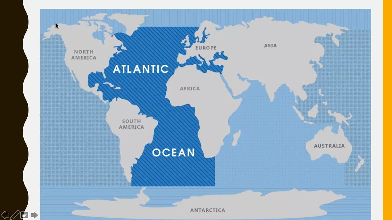 Атлантический океан на карте. Атлантический океан географическая карта. Атлантичний океан на карте.