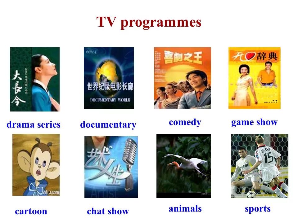 Tv programmes words. TV programmes на английском. Телевизионные программы на английском языке. Виды телевизионных программ на английском. Программы название английского.