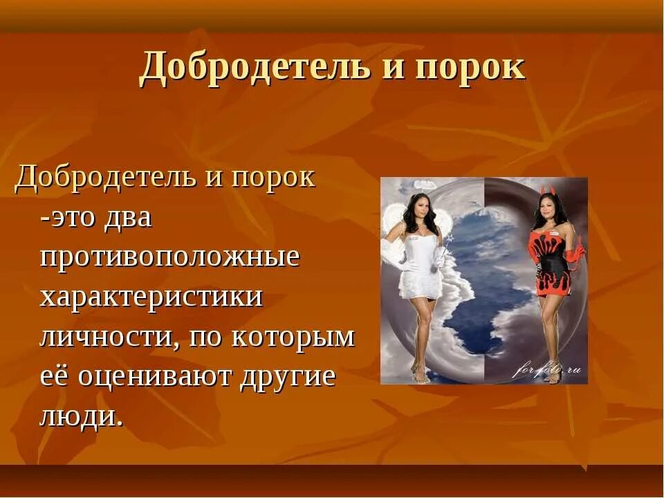 Достоинства и пороки