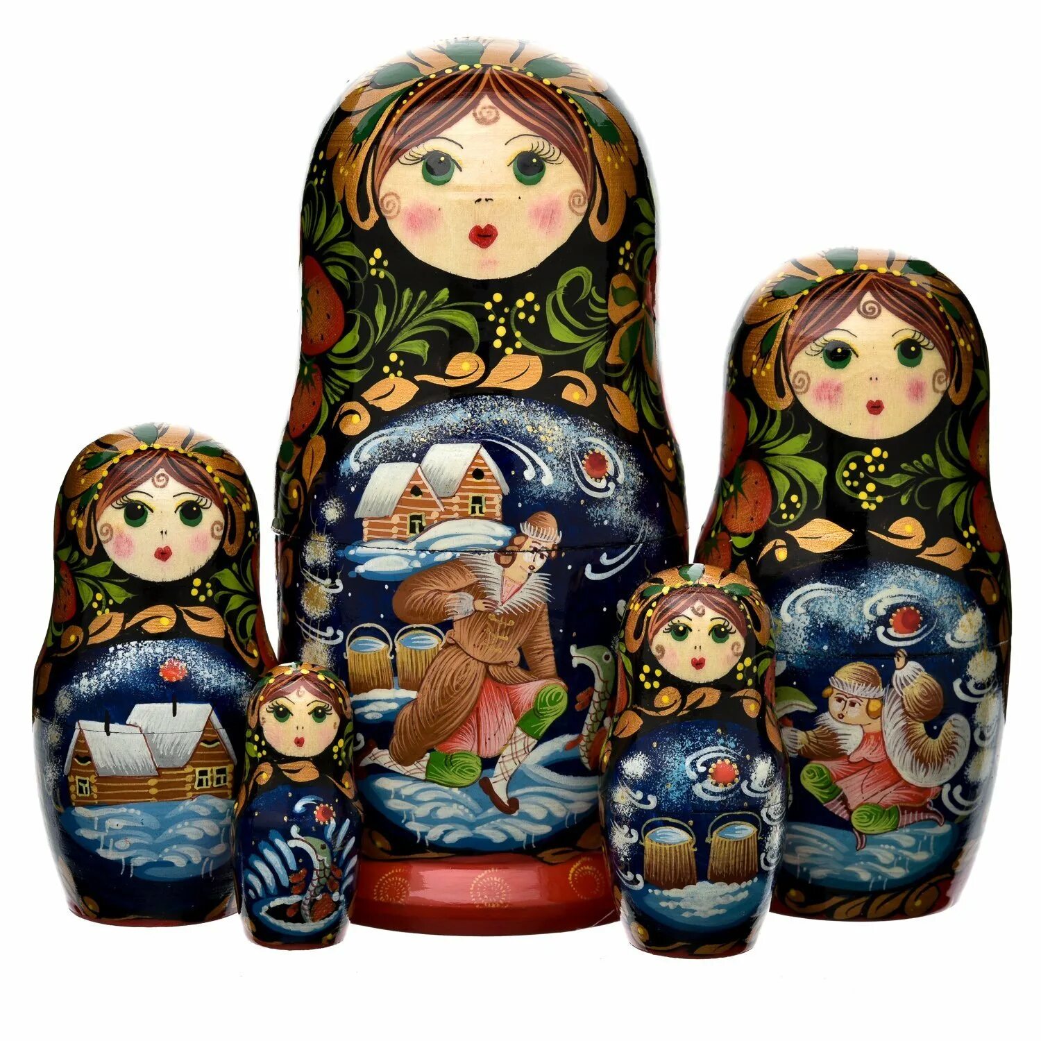 Маленькие матрешки. Матрешка. русские матрешки. народные промыслы матрешка.