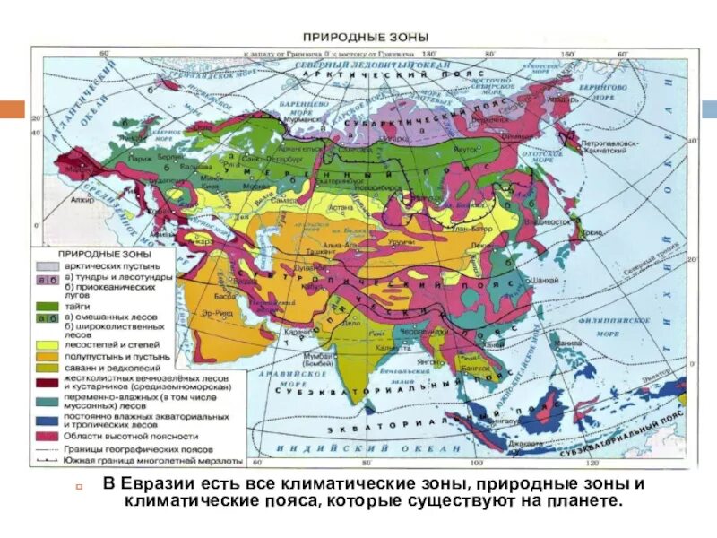 Тема природные зоны 7 класс. Климатические пояса и зоны Евразии. Карта климатических поясов Евразии. Климат Евразии 7 класс география. Климатические пояса и области Евразии карта.