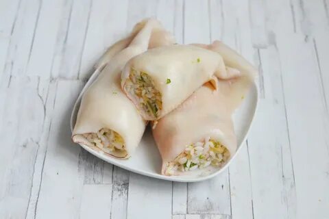 Фаршированные тушки кальмаров