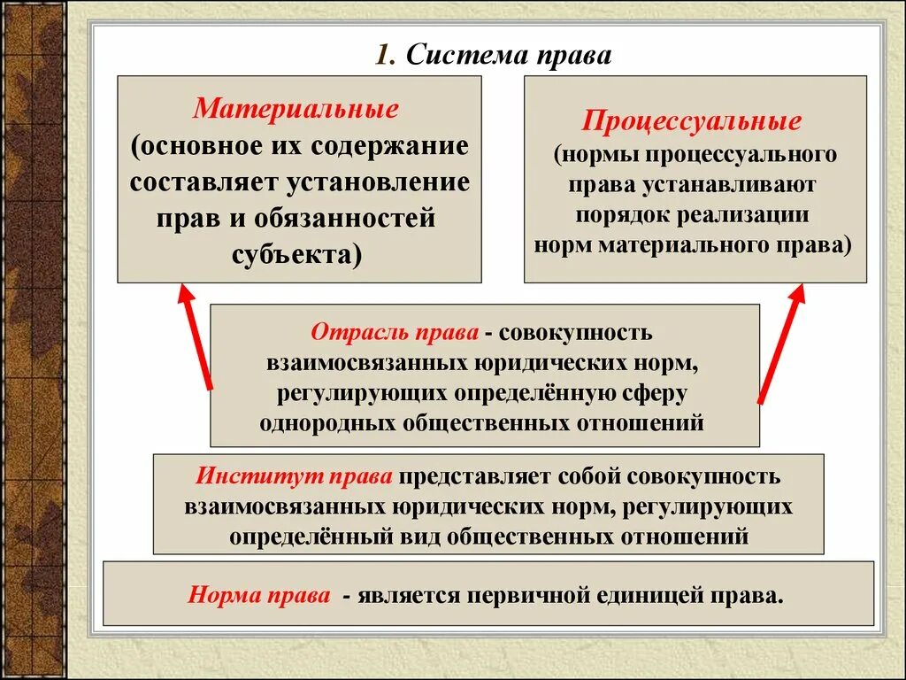 Процессуальное право презентация 10 класс боголюбов. Право в системе социальных норм.