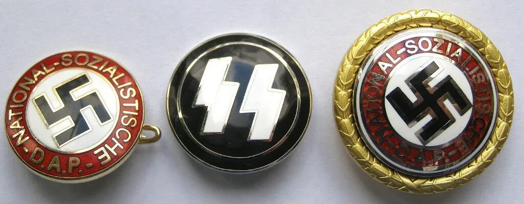 Золотой партийный знак НСДАП. SS 3 Рейх знак. Немецкие знаки и значки третьего рейха. Медали фашистов.