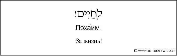 Жизнь на иврите. Лехаим на иврите. За жизнь на иврите. Фразы на иврите.