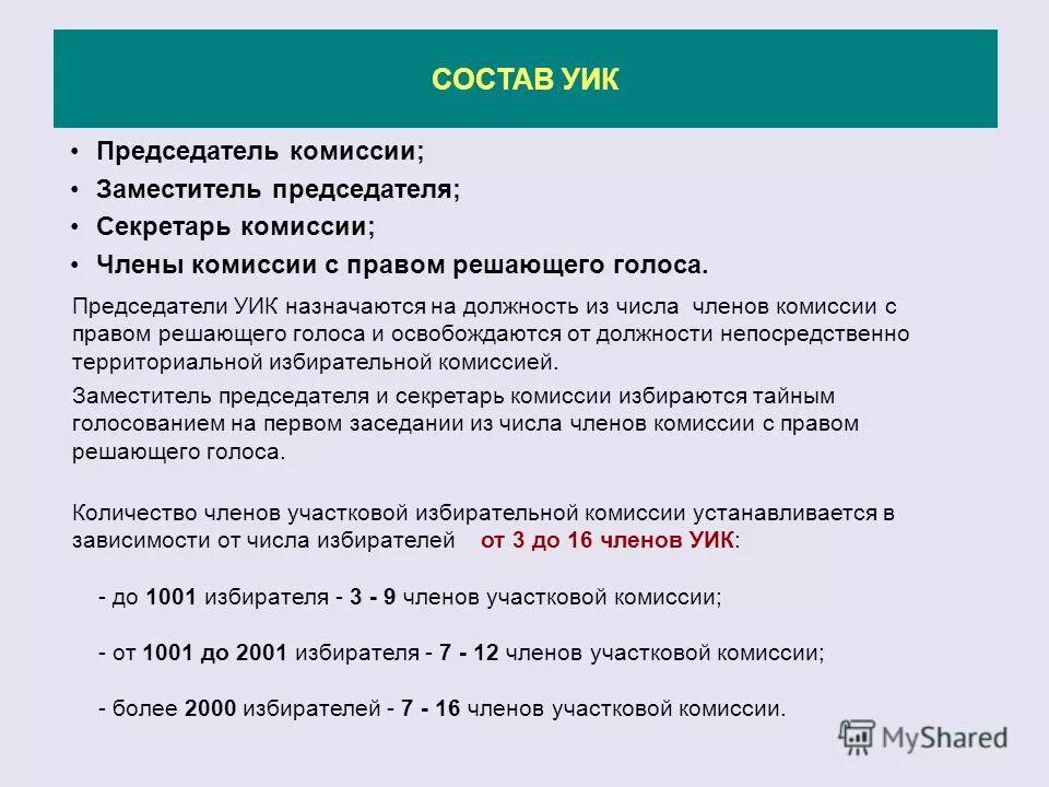 Сколько членов входит в состав. Обязанности председателя уик. Обязанности избирательной комиссии. Комиссия в составе председателя и членов комиссии.