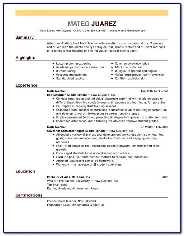 Working experience or work experience. CV for teacher example. Teacher Resume. CV teacher of English example. Resume examples for teachers.