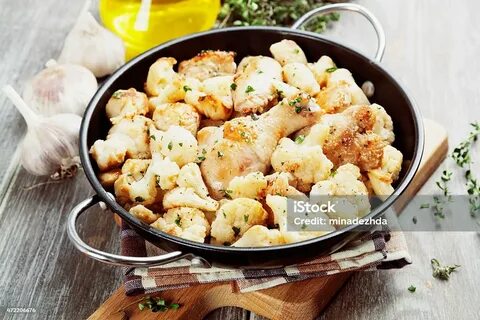 Цветная капуста с куриной грудкой в духовке
