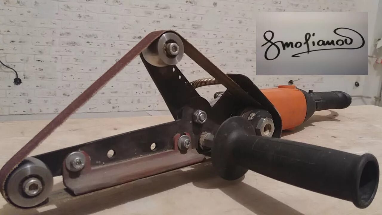 Насадка на болгарку ленточный гриндер. Насадка на ушм - kanzawa belt sander 15. насадка ушм электронапильник. ручной гриндер ленточный. гриндер напильник.