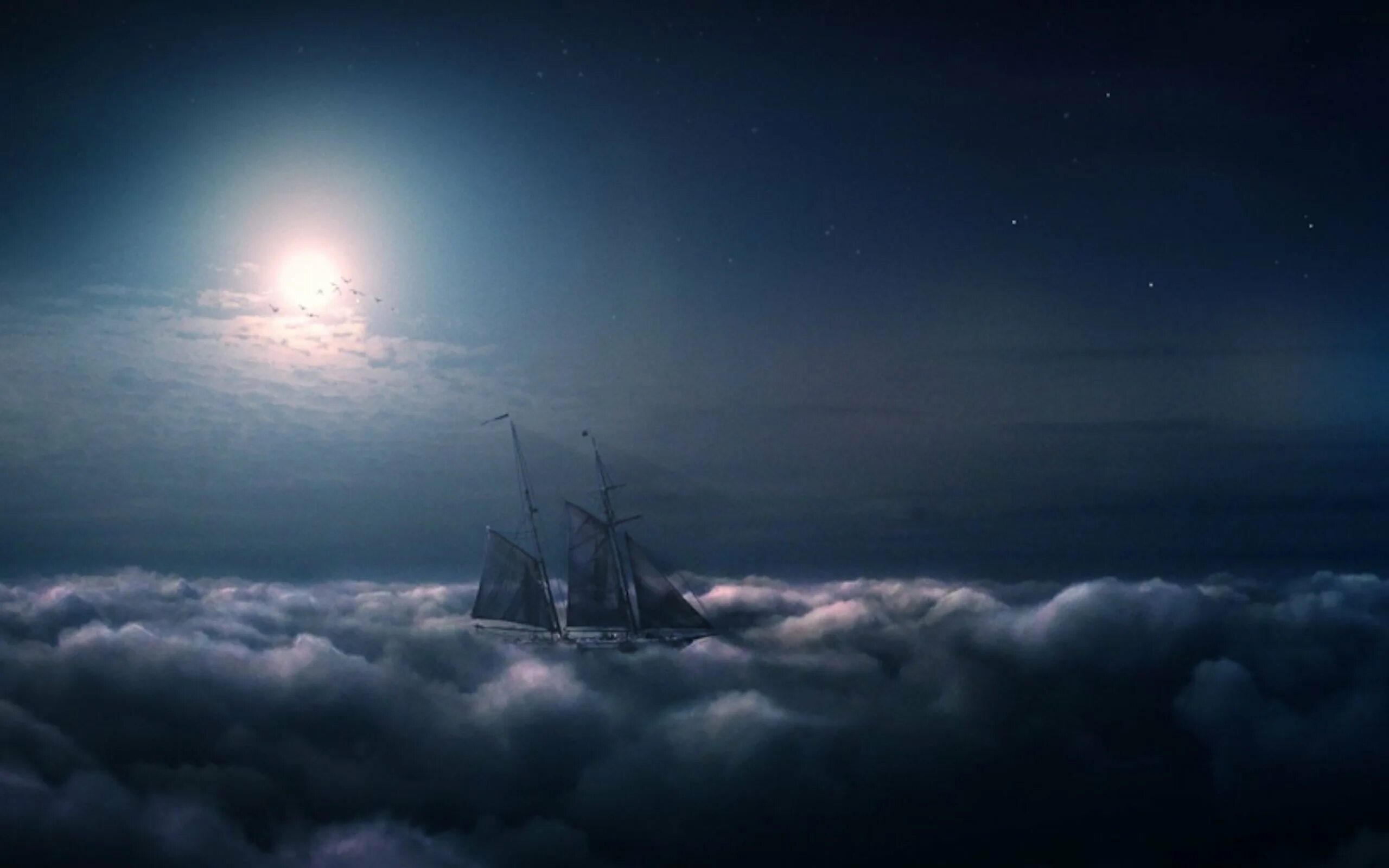 Небесный пароход. Летучий голландец корабль призрак. Летучий голландец огни Святого Эльма. Корабль на горизонте. Ночное море.