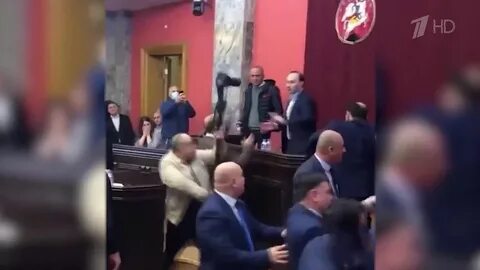Драка в грузинском парламенте