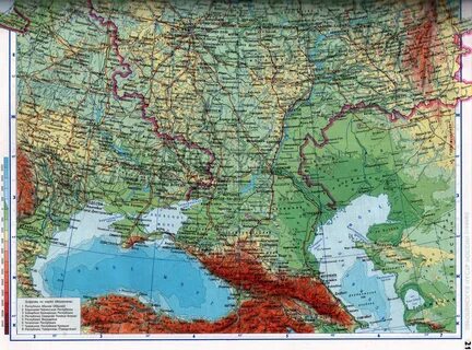 Подробная карта юга