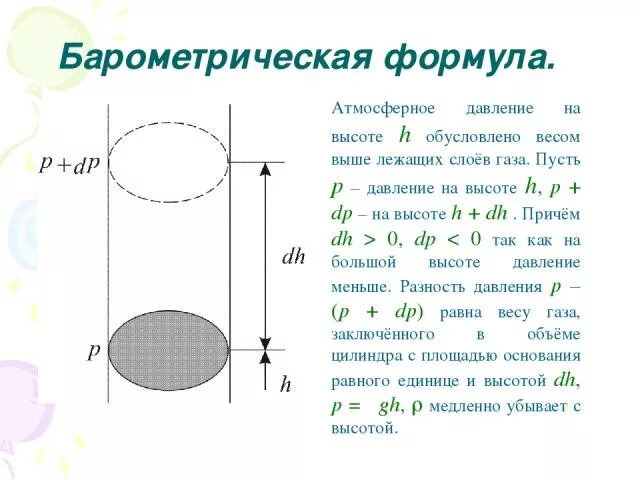 Барометрическая формула. Барометрическая формула высоты. Атмосферное давление формула. Формула давления атмосферы.
