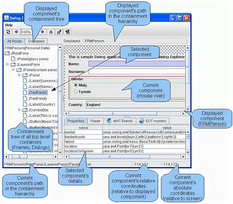 Component path. Компоненты Swing java. Java графический Интерфейс Swing. Swing библиотека java. Контейнеры Swing java.