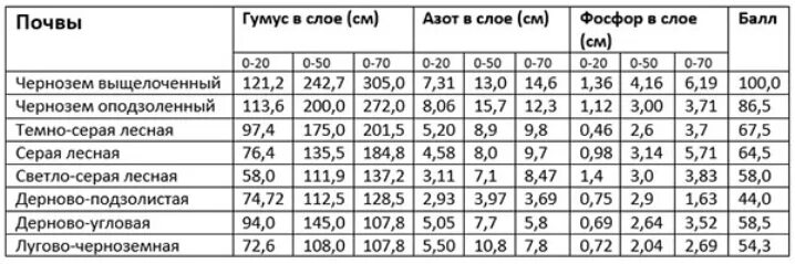 Процент гумуса в черноземе