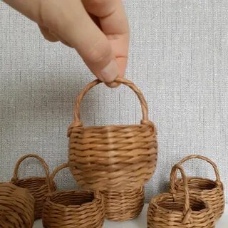 Маленькая плетеная корзинка купить в интернет-магазине Ярмарка Мастеров по цене 