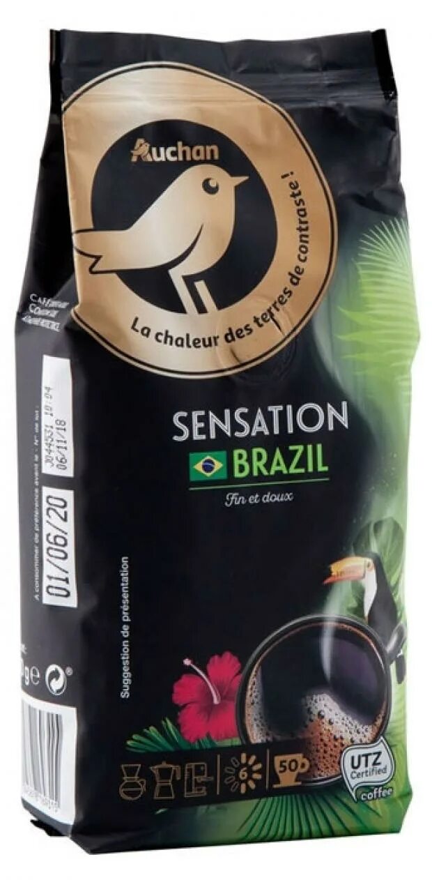 Бразильский ашан. Sensation brazil кофе. кофе ашан молотый эфиопия. auchan sensation кофе. кофе ашан молотый.