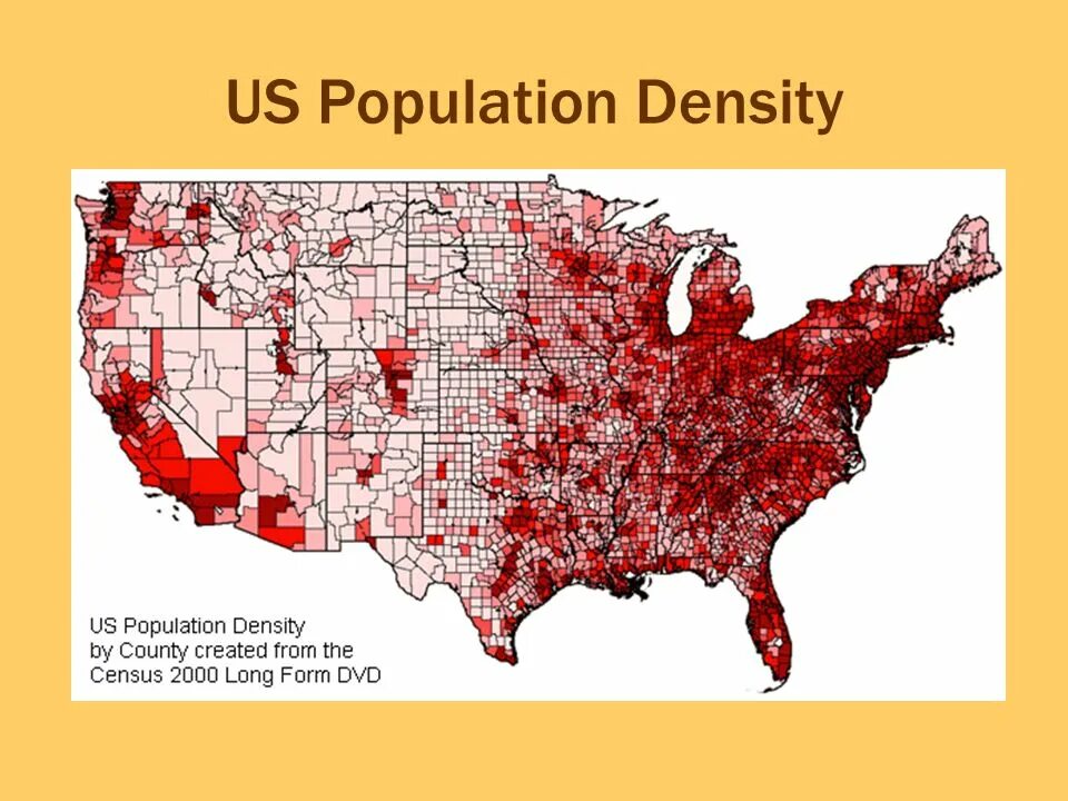 Расселение сша. Карта плотности населения США. США карта Штатов плотность населения. Плотность населения США на карте 2020. Карта населения США по плотности населения.