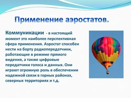 Воздухоплавание подъемная сила