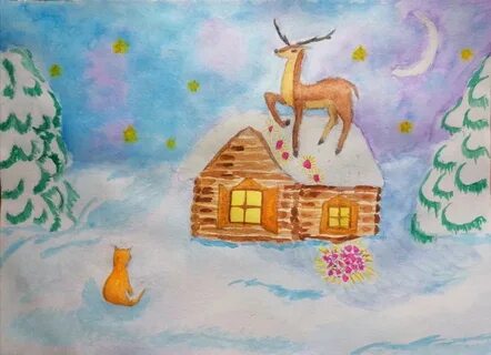 Нарисовать рисунок золотое копытце
