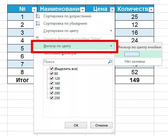 Фильтрация таблицы excel. Эксель фильтр по цвету ячейки. Настраиваемый фильтр в эксель. Фильтрация по цвету excel.