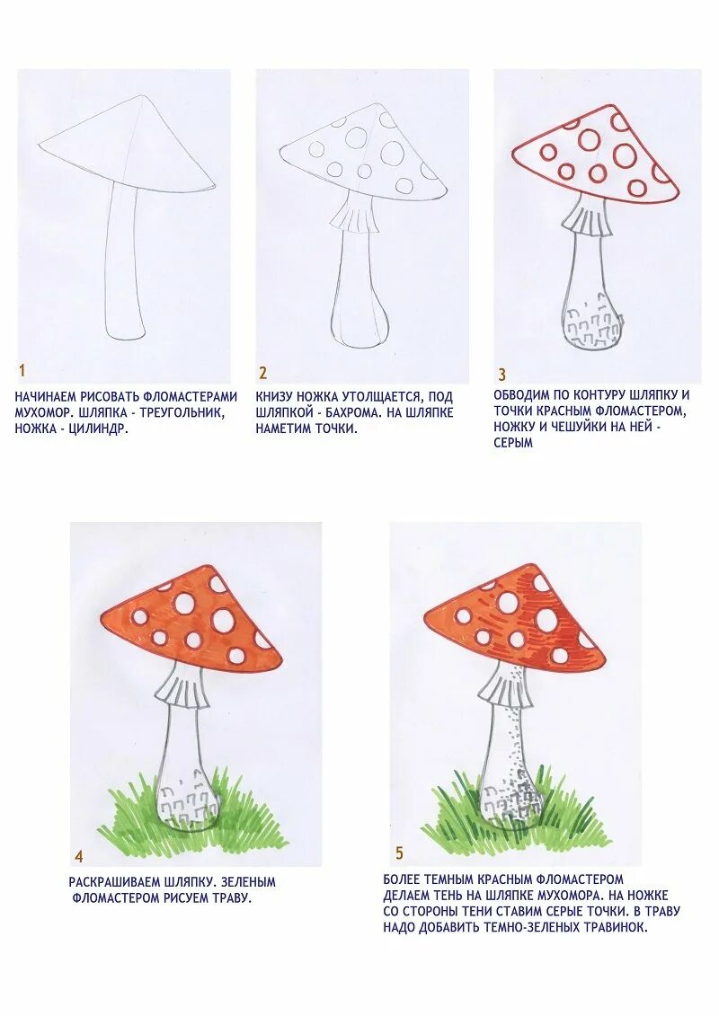 Мухомор рисунок для детей пошагово. Рисование грибы мухомор. Нарисовать грибымухамор. Нарисовать гриб мухомор. Грибы поэтапно