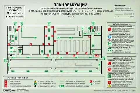 Чертеж эвакуации