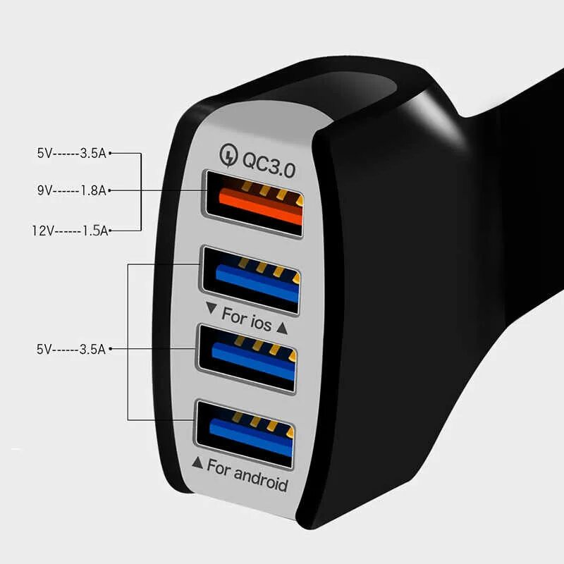 Зарядка quick charge 3.0. QC3.0 USB зарядка. Прикуриватель 3 USB QC 3,0. Kebidu быстрая зарядка 3.0 USB автомобильное зарядное устройство. Зарядное устройство usb 3.0