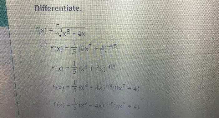 F x 4 3x 9. F(X)=-X^2+5x+4. F(X)=8/X+5x-2. F(X)=3x-8. F(X) = 3x2-5x-7.