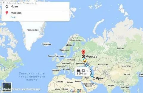 Расстояние между ираном и израилем в километрах