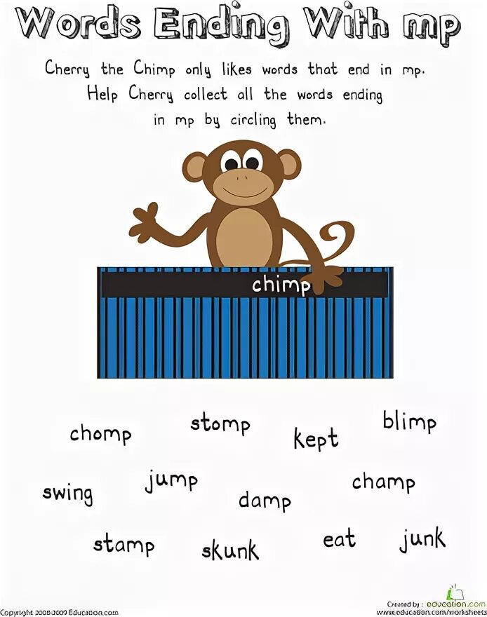 Words that end with. Mp phonics. chimp words. words with ends ция. как будет по-русски слово chimp.