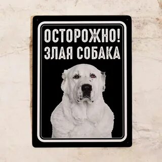 Осторожно собака табличка