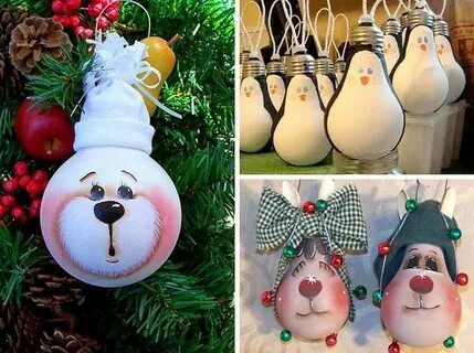 Новогодние игрушки своими руками из лампочек