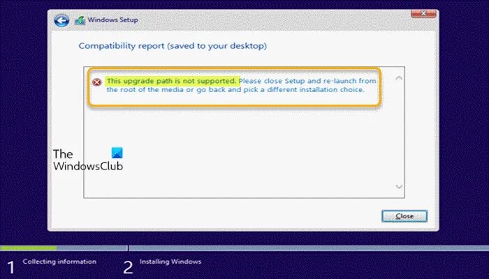 Your windows not supported