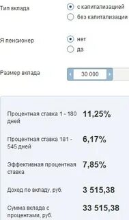 Годовой процент по вкладу втб