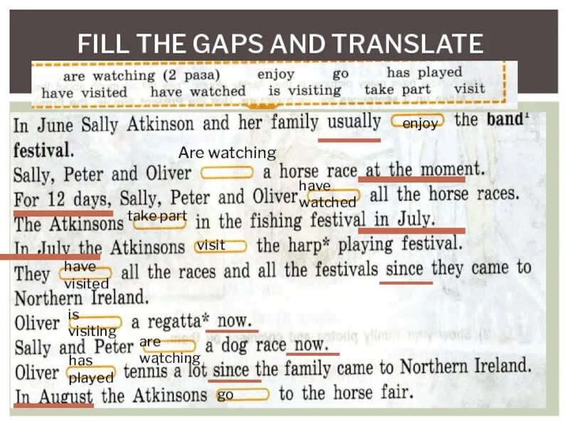 Английский язык fill in the gaps with. Fill in the gaps слова. Gap filling. Предложение in the Summer. Fill in the gaps with have has am is правило.