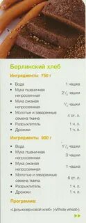 Рецепт хлеба ингредиенты