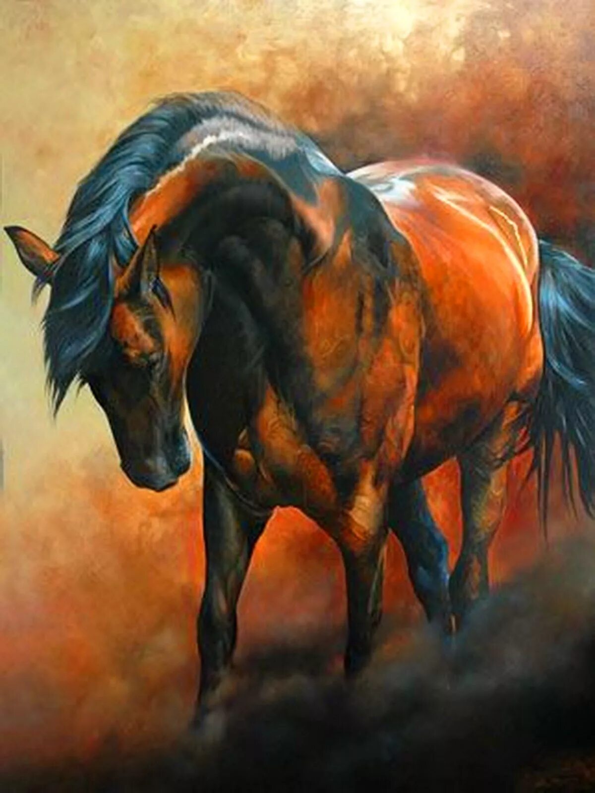 Horse painting. Конь картина. Horse painting. Рыжий конь картина. Лошади.