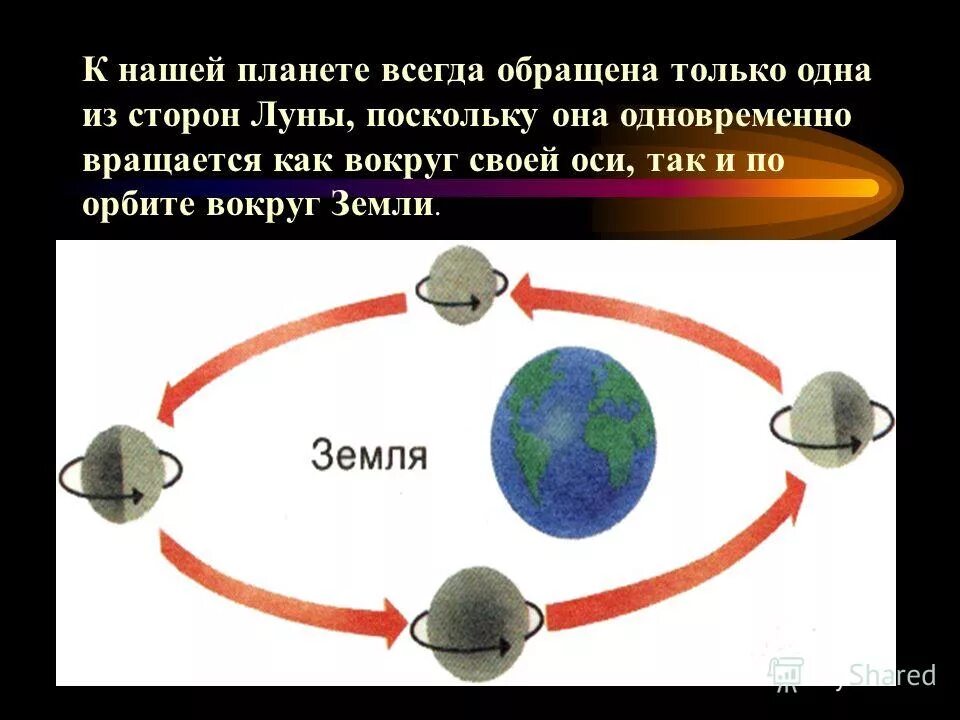 Луна всегда одной стороной обращена к земле