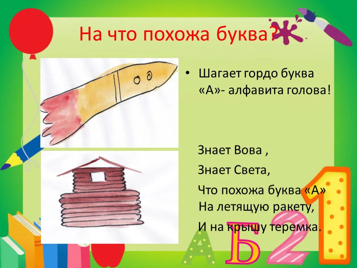 Шагай гордо. На что похожа буква. Буква а похожа на ракету. На что похоже буквы алфавита.