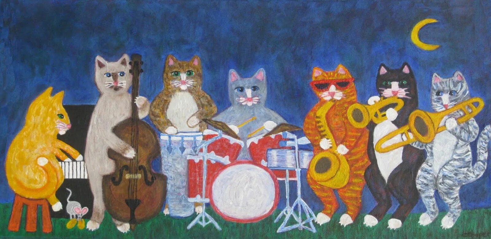Кошки музыканты. Оркестр котов. Композиция мартовские коты. Кот с музыкальным инструментом.