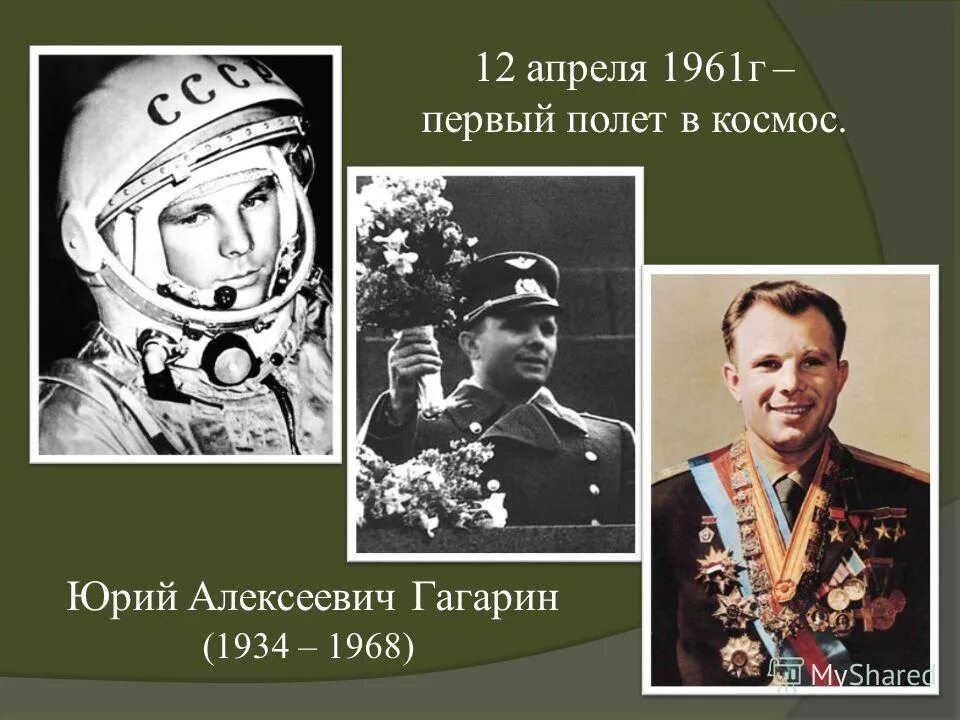 Гагарин сколько лет сейчас было бы. 1961 Г. - первый полет человека в космос.