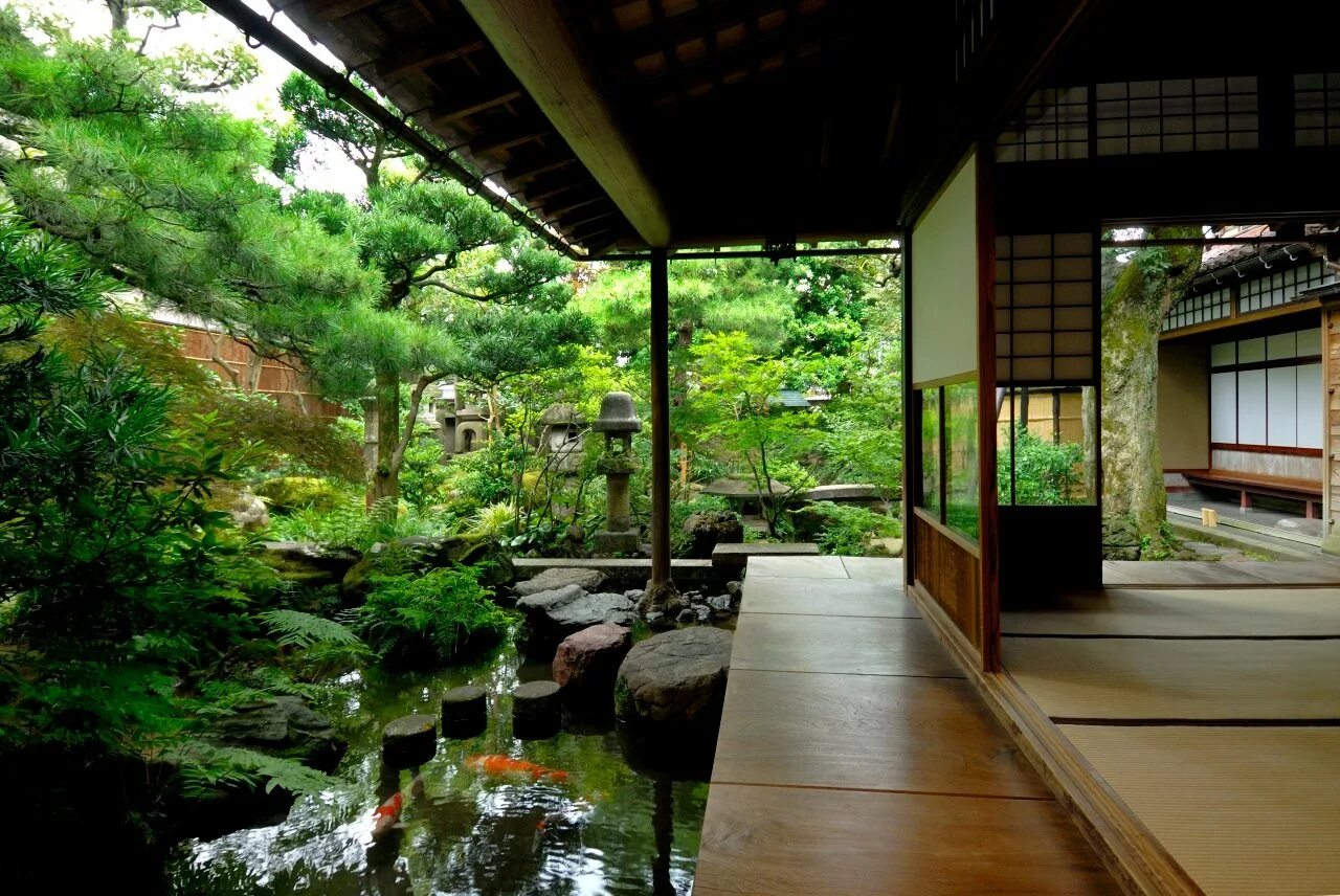 Японский стиль Сёин-дзукури. Матия архитектура Киото. Киото самурайский сад. Канадзава дом Номура.