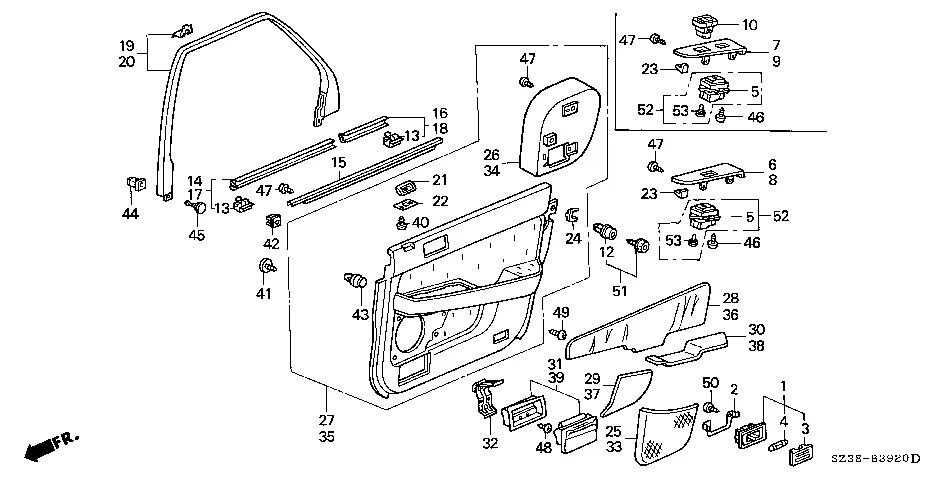 Снять заднюю дверь хонда акура. Дэу матиз накладка двери задней левой. Облицовка задней двери. Как снять дверную карту хонда инспаер. Акура тл 2000 задняя правая дверь ремонт.