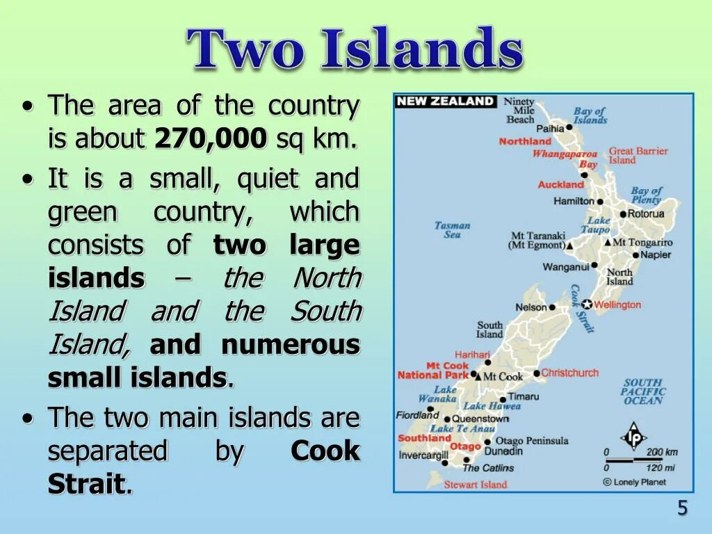 Two Islands. Main Islands of New Zealand consists. Назен Айленд презентация на английском языке.